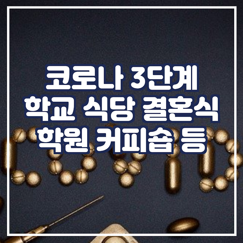 코로나 3단계 기준 시작일 학교 학원 식당 결혼식 등 정리