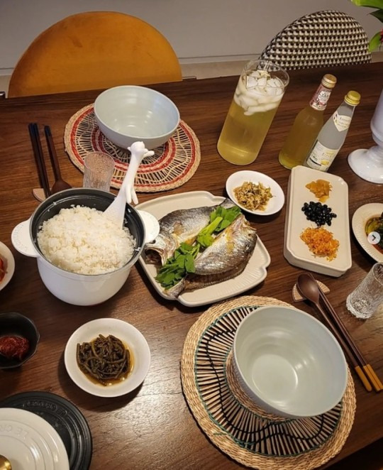 전혜빈, 임신 중에도 진수성찬 뚝딱! 치과의사 남편 부럽네 [사진]