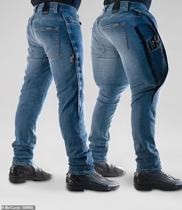 오토바이 에어백?...하체 보호 부풀리는 청바지 VIDEO: Swedish company set to launch airbag jeans to protect motorcyclists