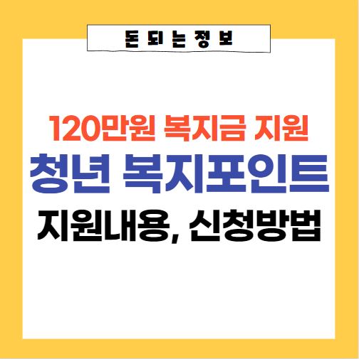 경기도 청년 복지포인트 2023 지원내용 지원대상 신청방법 | 120만원 복지포인트 지원