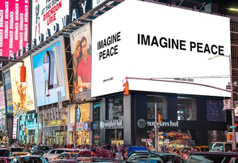 '오노 요코', 전세계 네트워크 설치 예술로 세계 평화 외치다 VIDEO: yoko ono invites the world to IMAGINE PEACE