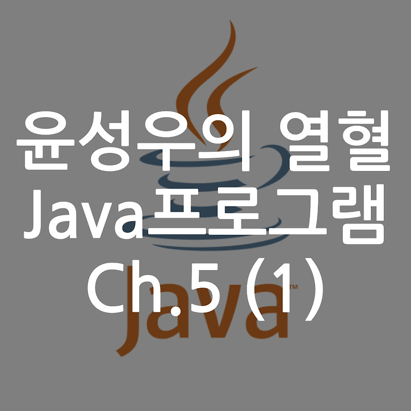 [Java] 윤성우의 열혈 Java프로그램 ch5. 실행흐름의 컨트롤 (1)