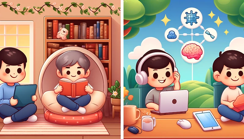 책 읽기 vs 뇌 게임: 인지 능력 향상과 정신 건강에 미치는 영향 비교