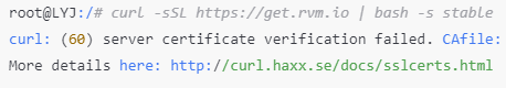 curl: (60) server certificate verification failed. curl 에러 해결하기