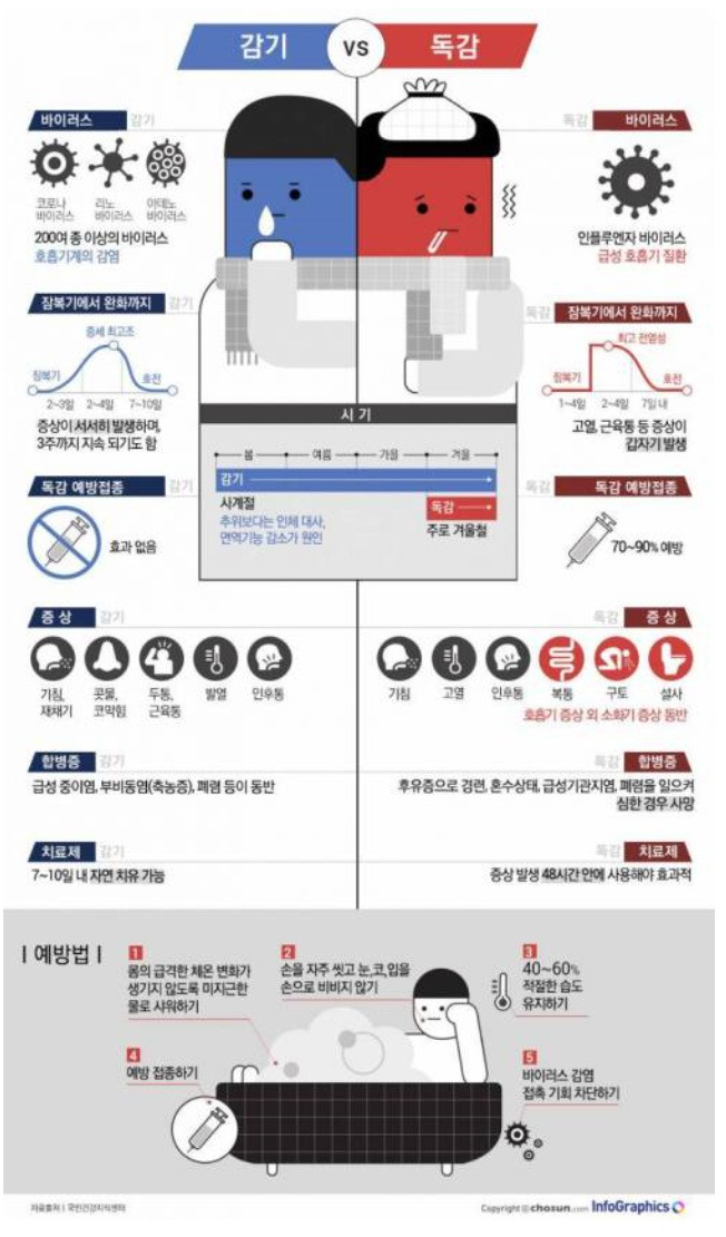 감기 vs 독감