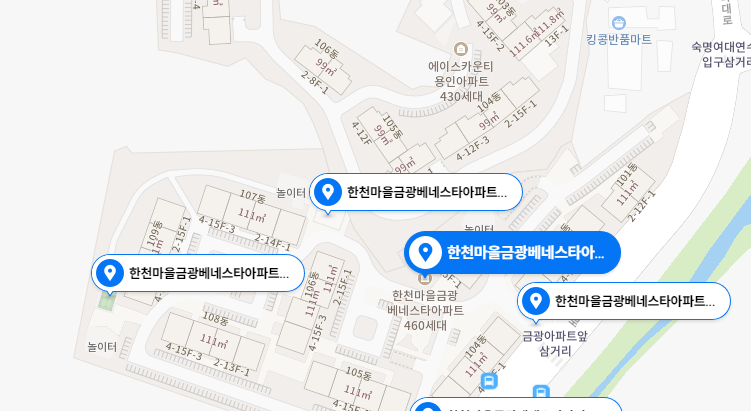 경기 용인시 처인구 이동읍 백옥대로 711 천리 1134 한천마을금광베네스타아파트 희망임대리츠 행복주택 국민임대 LH임대 ( 에이스카운티용인아파트 우월시티 숙명여자대학교연수원 )