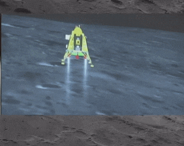 인도 찬드라얀 3호: 달 남극 근처 최초 역사적인 착륙 성공 VIDEO: Chandrayaan-3: India makes historic landing near Moon's south pole