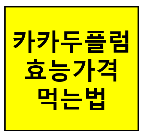 카카두플럼 효능 가격 먹는법