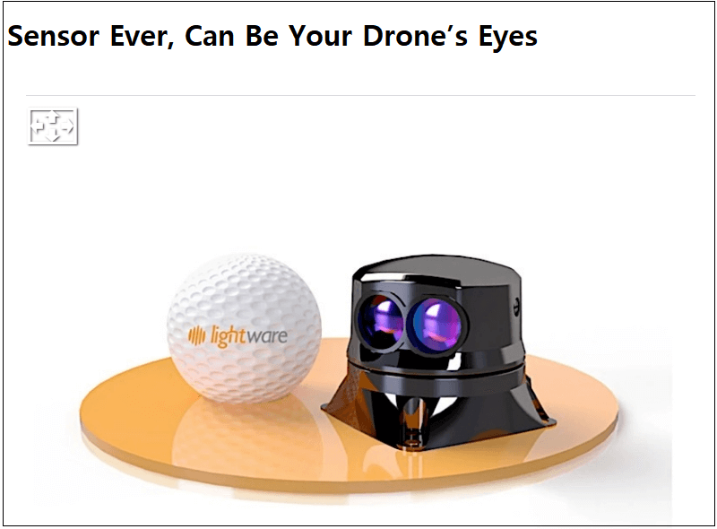 세계 최소형 라이다 출시 VIDEO: Sensor Ever, Can Be Your Drone’s Eyes