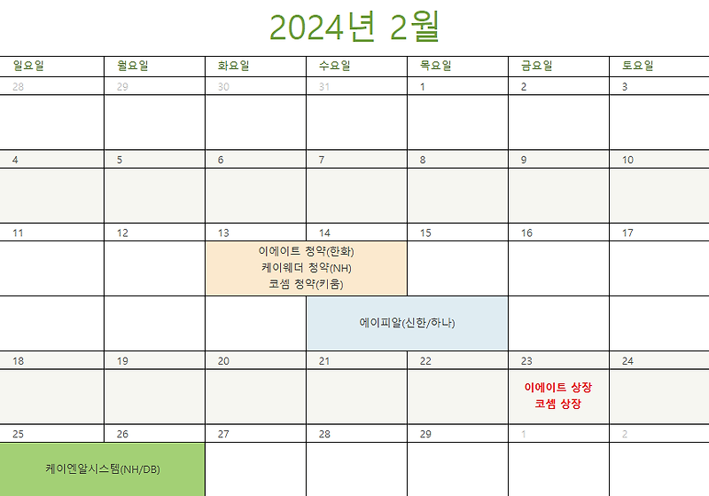 2월 공모주 일정 정리