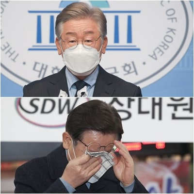 더불어민주당 이재명 대선후보 네거티브 패배 인정??(+ 이재명 눈물)