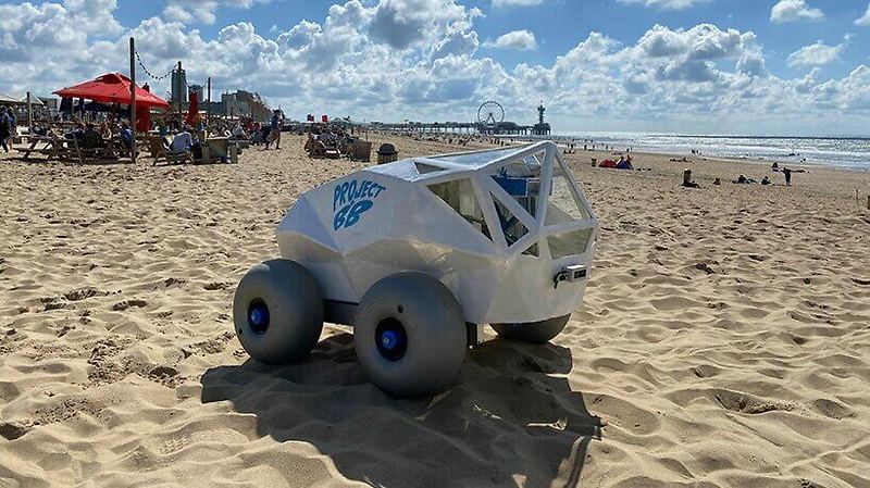 해변의 담배꽁초 청소하는 AI 구동 로봇 비치봇 VIDEO: Cigarette butts have finally met their nemesis: BeachBot, an AI-enabled robot