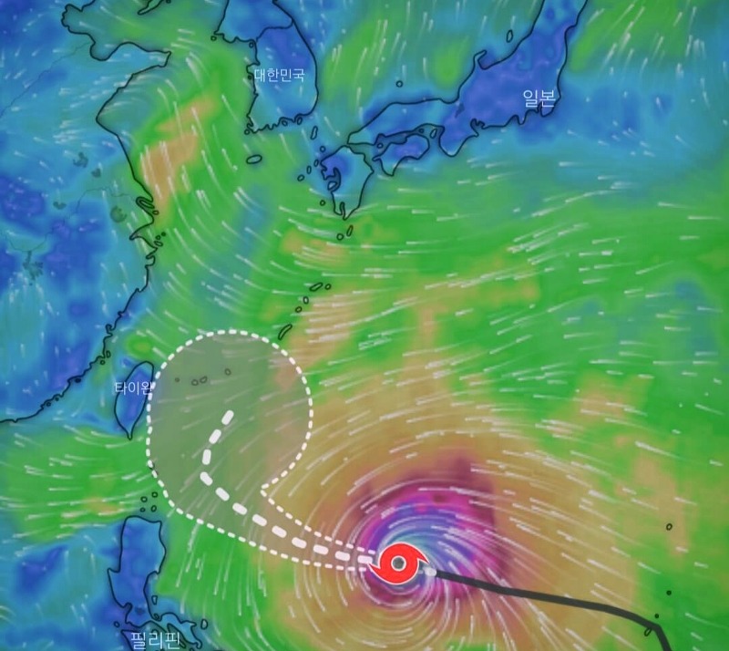 태풍 마와르 30일 대만에서 북동진, 마와루 한국, 일본 예상 경로, 항공기 결항 운항정보 확인 방법!
