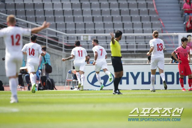 [한국 레바논] '12분 만에', 한국 2차 예선 8경기만에 첫 실점