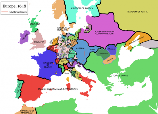 30년전쟁 직후 유럽 (1648)