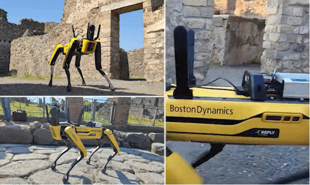 폼페이 유적 조사에 활용되는 로봇 개 스팟 VIDEO: Robotic dog will survey ruins of Pompeii to help protect relics