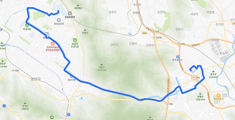 창원 170번 버스 노선, 시간표 [창원대학교, 창원시청, 김해]