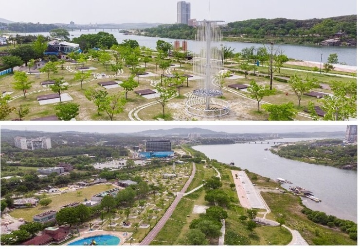 송도국제도시 솔찬공원 그리고 여주 금은강변 강촌섬 이포보 캠핑장