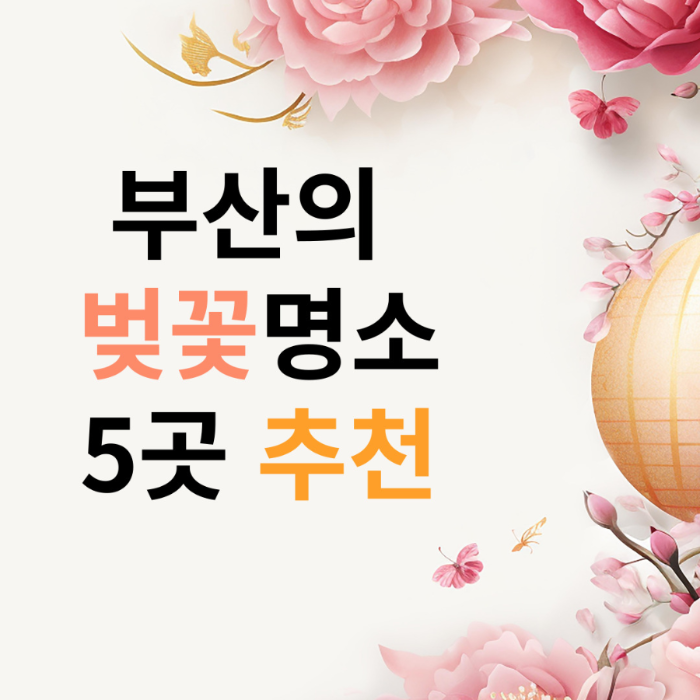 '봄에 부산에 가야하는 이유' 벚꽃명소 5곳 소개