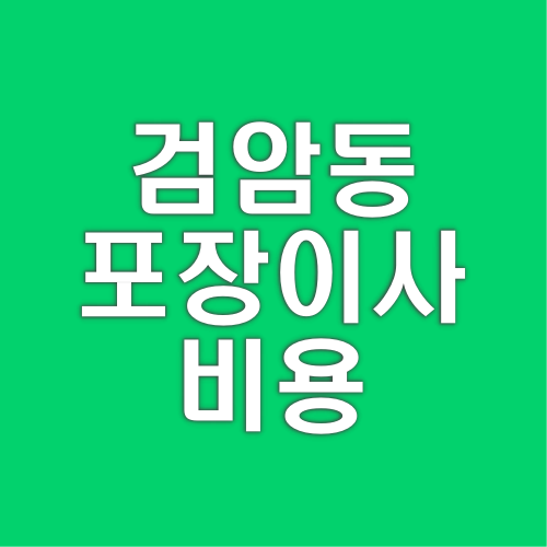 검암동 포장이사 비용 업체 선별까지의 모든 비법 대공개!
