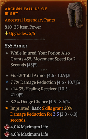 Diablo4 Total Armor VS Damage Reduction