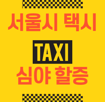 서울 택시 심야 할증 할증시간 할증요금 할증률