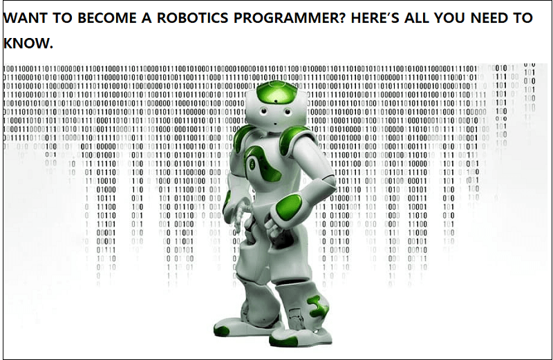 AI 로봇 프로그래머가 되는 법 WANT TO BECOME A ROBOTICS PROGRAMMER? l The top 10 AI jobs in America