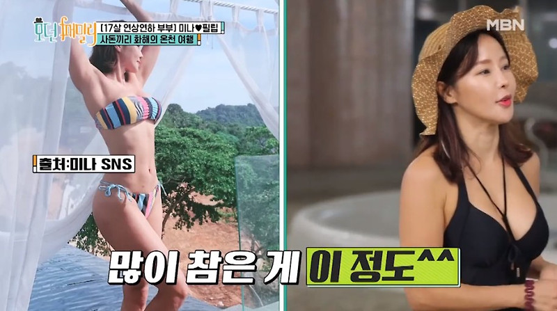 미나 필립 살림하는남자2 미나49세 17세연하 폴댄스 박애리 팝핀현준 나이 집 차 아파트 동반모임