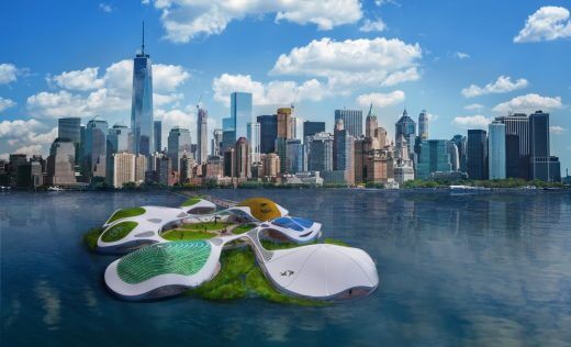 물 위에 떠있는 맨하탄 '위더플래닛 캠퍼스'   WeThePlanet Campus in Manhattan