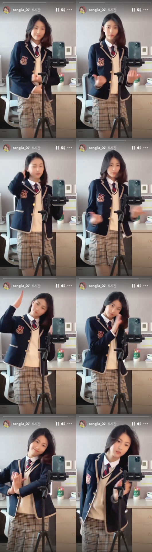 송지아, 15살인데 163cm라니..JYP가 또 반할 교복 댄스