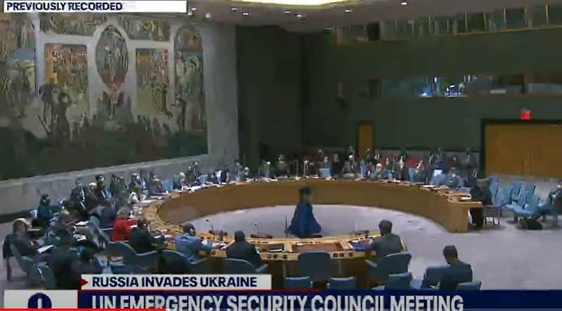 UN 안전보장 긴급 회의 Live stream: Russian invasion: Putin announces 'military operation' in Ukraine