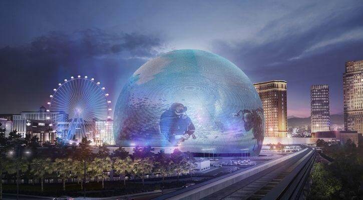 라스베가스에 건설 중인 세계 최대 LED 원구 VIDEO: World's Largest LED Sphere Is Being Built In Las Vegas