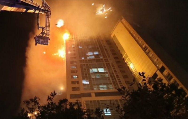 울산 남구 달동 삼환아르누보 주상복합 아파트 화재 불