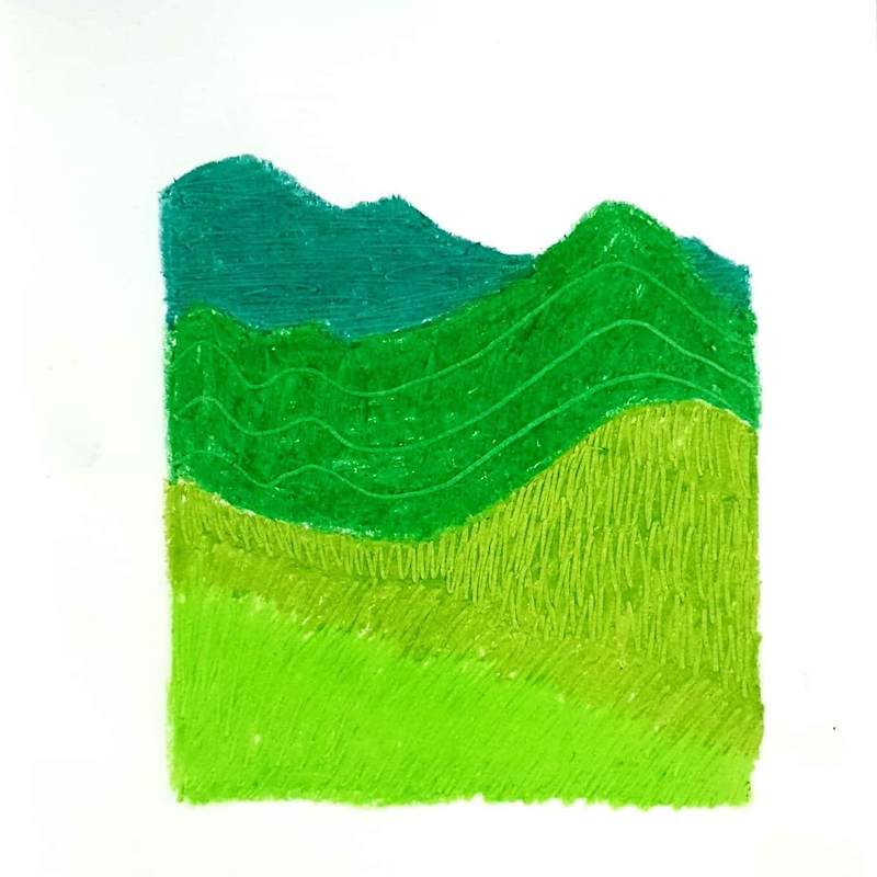 Green World 초록색 세상 / 일러스트레이션 그림 드로잉 / 풍경화 그리기