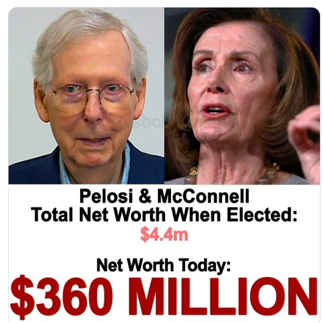 부패한 정치인 낸시 펠로시, 미치 매코널...바이든 흉내 내기? Corrupt career politicians: Nancy Pelosi and Mitch McConnell