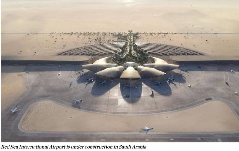 사우디 홍해국제공항 건설 진행 드론 영상 VIDEO: Drone video reveals construction progress on Saudi airport by Foster