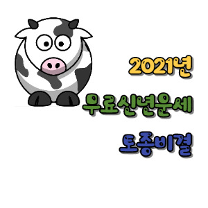 2021년 무료신년운세 토정비결 보기!