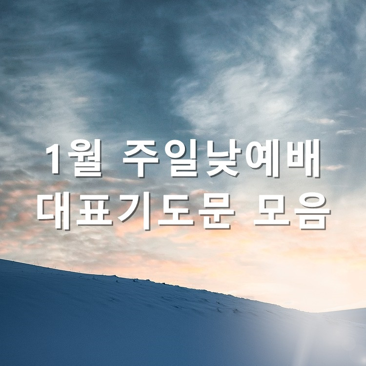 1월주일낮예배 대표기도문 모음