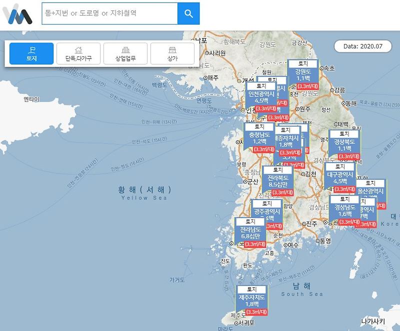토지 및 건물 부동산 시세 알아보는 사이트 모음 -밸류맵, 디스코, 국토교통부 실거래가 시스템