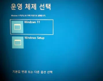 윈도우 시작시 OS 선택화면이 항상 뜨는 경우