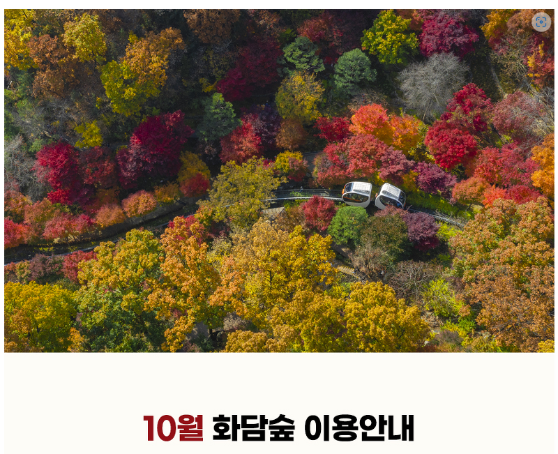 경기도 광주 화담숲 단풍축제 - 요금, 예약정보
