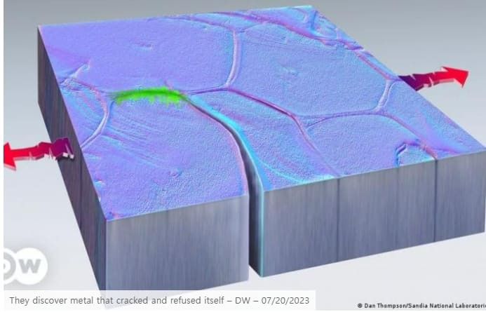 '금속 미세 균열' 자발적 치유 VIDEO: Microscopic Cracks in Metal Can Spontaneously Heal