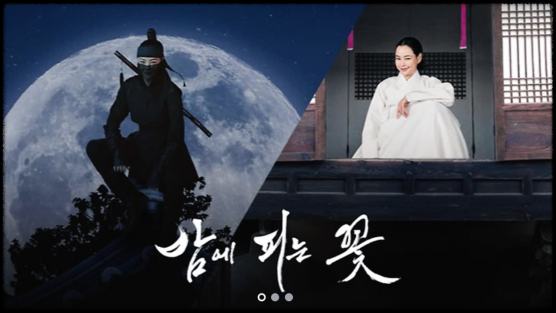 밤에 피는 꽃 : 수절과부와 종사관의 담 넘고 선 넘는 아슬아슬한 코믹 액션 사극