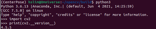 Linux(Ubuntu 22.04) conda 가상 환경에서 CUDA 를 위한 OpenCV,    PyTorch, Torchvision 빌드