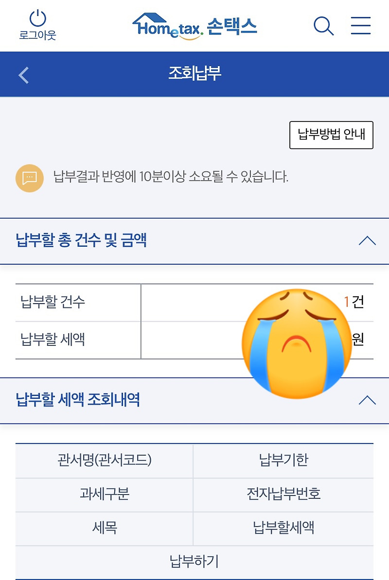 종합부동산세 종부세 조회하기 | 손택스, 홈택스, 카드로택스
