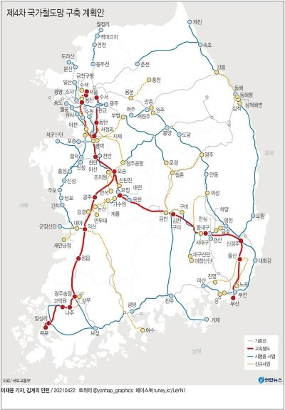 4차 국가철도망 수혜지는 어디?