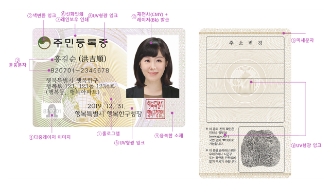 가짜 주민등록증 만져보고, 기울여보면 쉽게 식별 가능해요