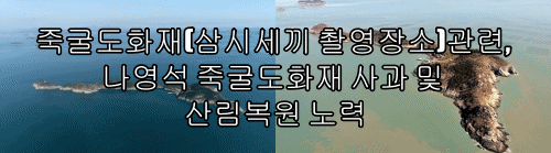 죽굴도화재(삼시세끼 촬영장소)관련, 나영석 죽굴도화재 사과 및 산림복원 노력
