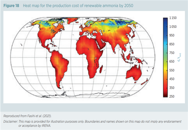 [에너지 - 수소 #16] IRENA Innovation Outlook Ammonia 2022 - 제2장 암모니아 생산 및 기술, 비용 현황 - 재생에너지 기반 재생 암모니아 생산(#3)