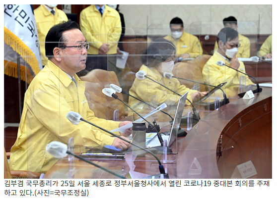 김 총리 오미크론 정점 3월 중순…하루 25만명 내외 예측_정책브리핑